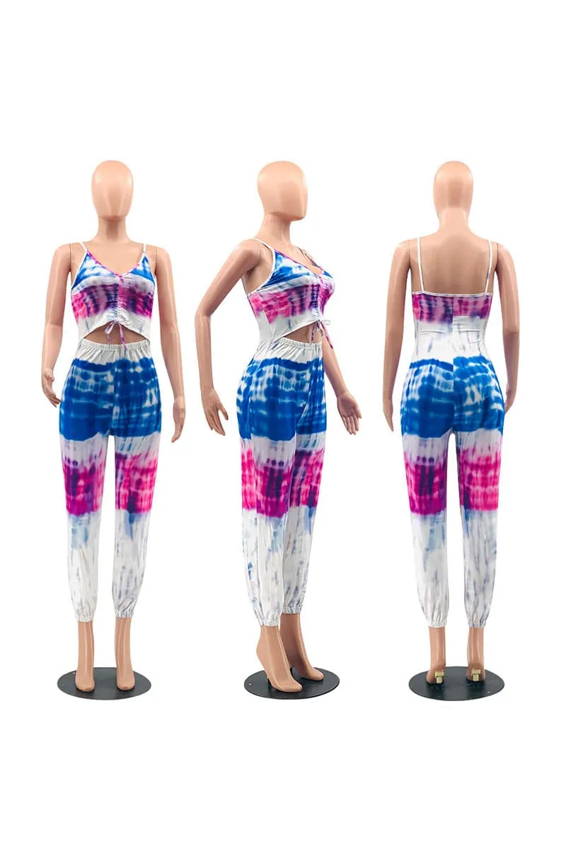 JC414 Tie Dye Cami Jumpsuits