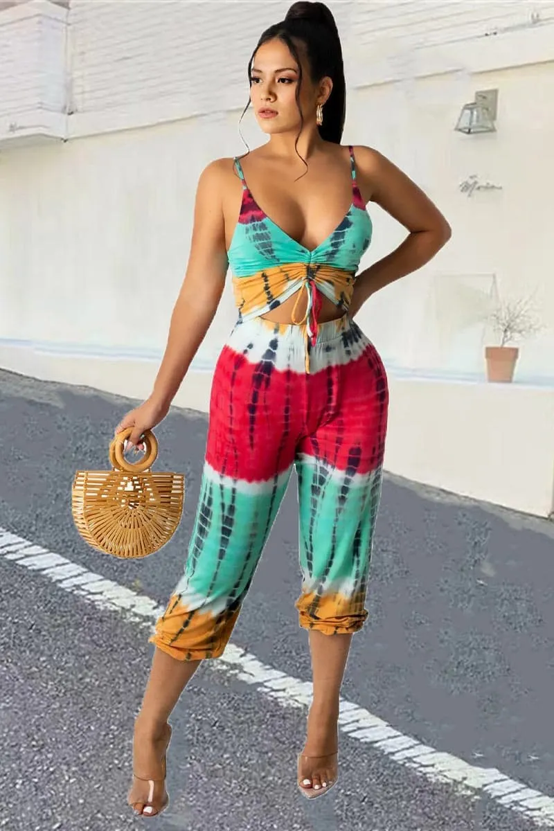 JC414 Tie Dye Cami Jumpsuits