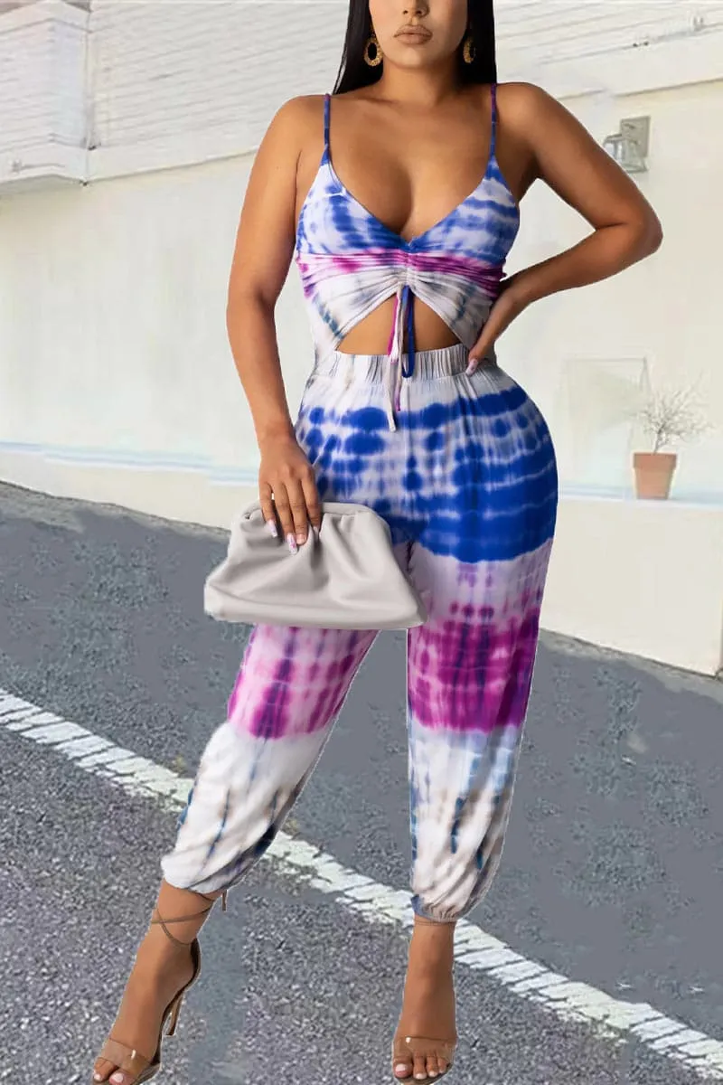 JC414 Tie Dye Cami Jumpsuits