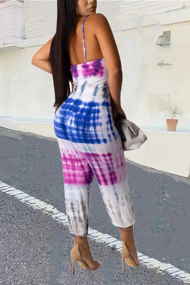 JC414 Tie Dye Cami Jumpsuits