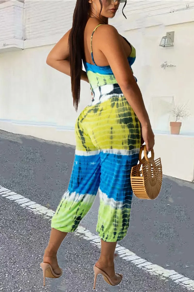 JC414 Tie Dye Cami Jumpsuits