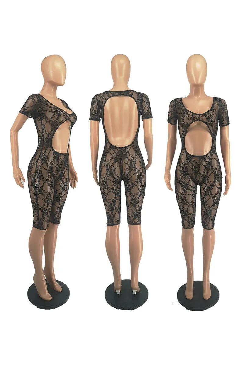 JK0373 Lace Mesh Jumpers
