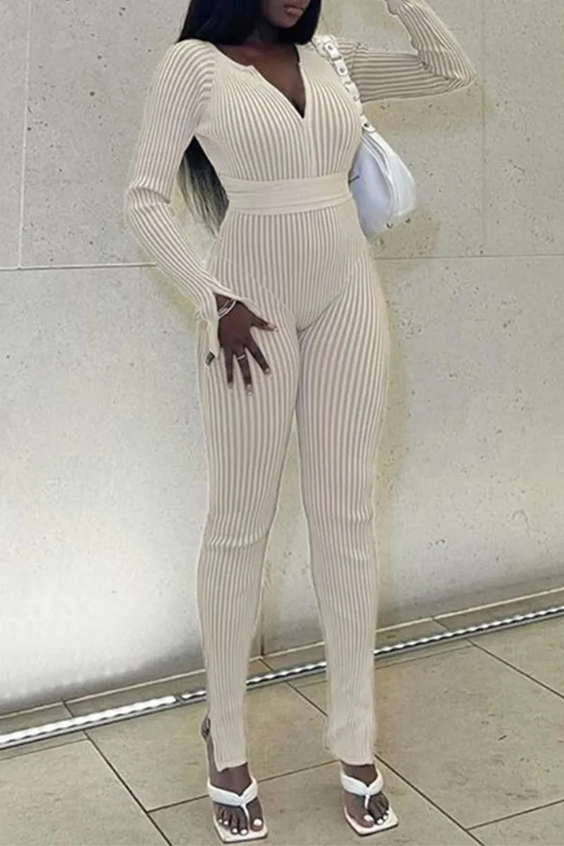 JL0209 Long Sleeve Fitted Jumpsuits