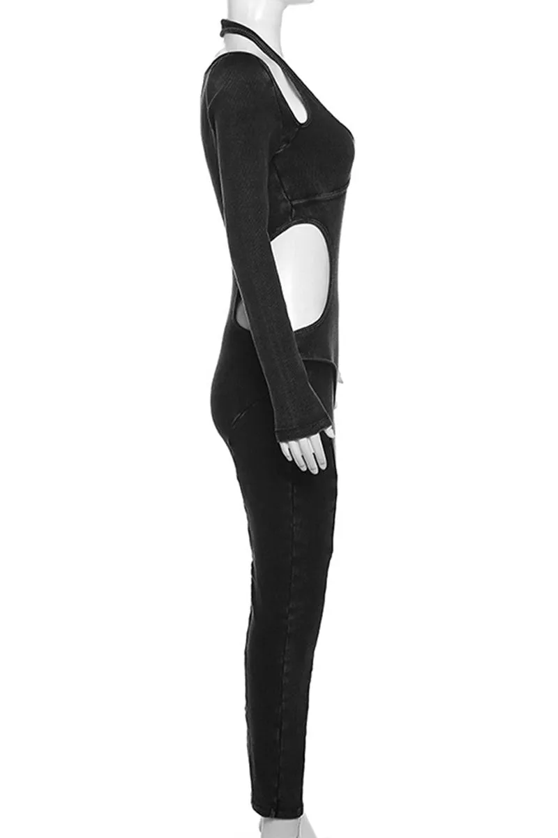 JM0139 Halter Bodycon Jumpsuits