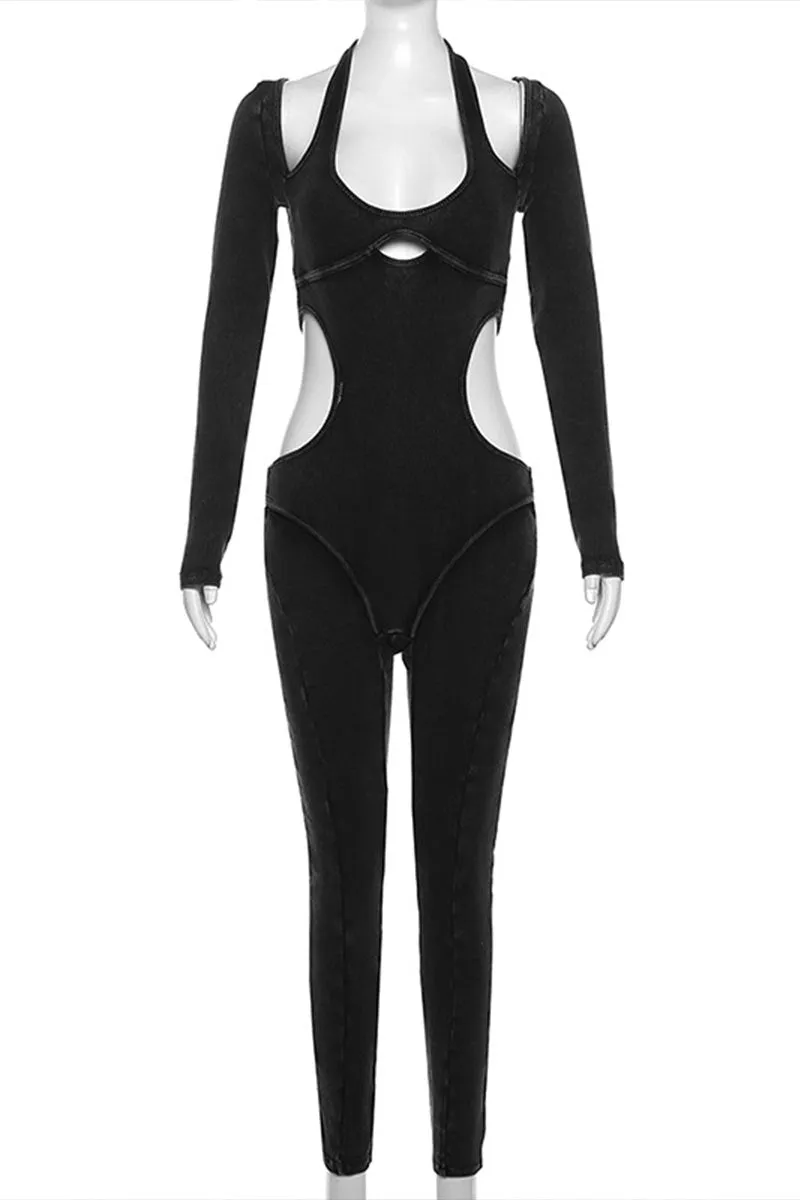 JM0139 Halter Bodycon Jumpsuits