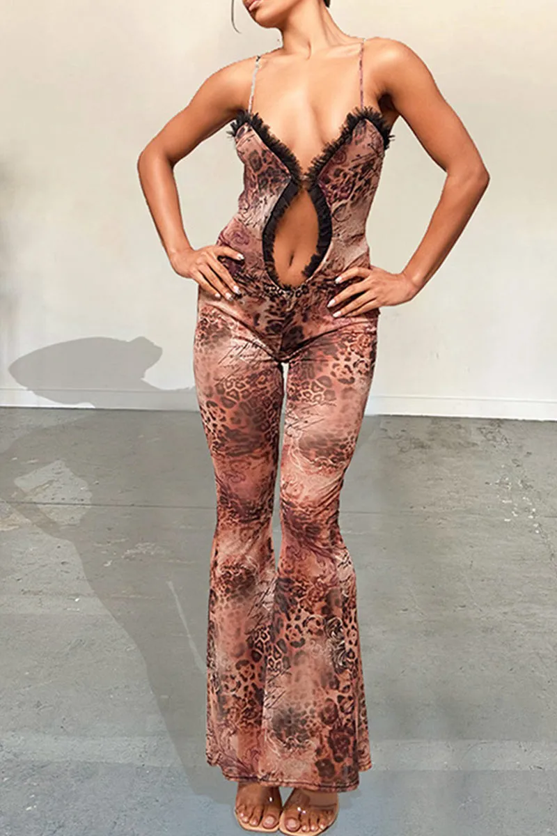 JM0233 Graphic Camisole Jumpsuits