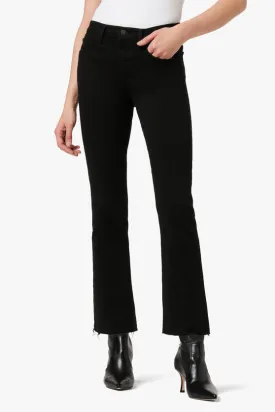 Joes Jeans Callie High Rise Cropped Bootcut Raw Hem Jean in Black