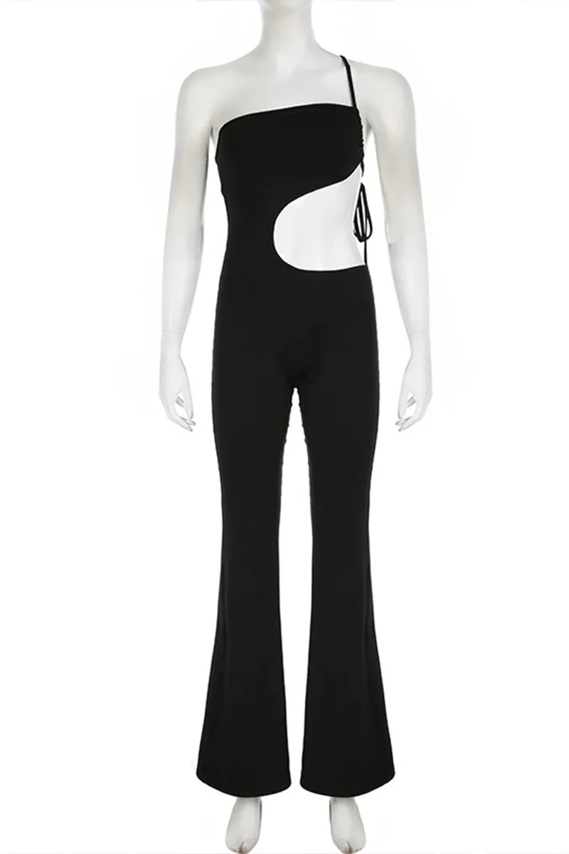 JQ3294 Backless Bootcut Jumpsuits