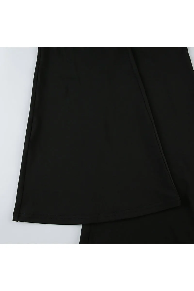 JQ3294 Backless Bootcut Jumpsuits