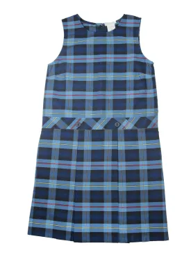 Jumper Plaid #41 Round Neck Kick Pleat