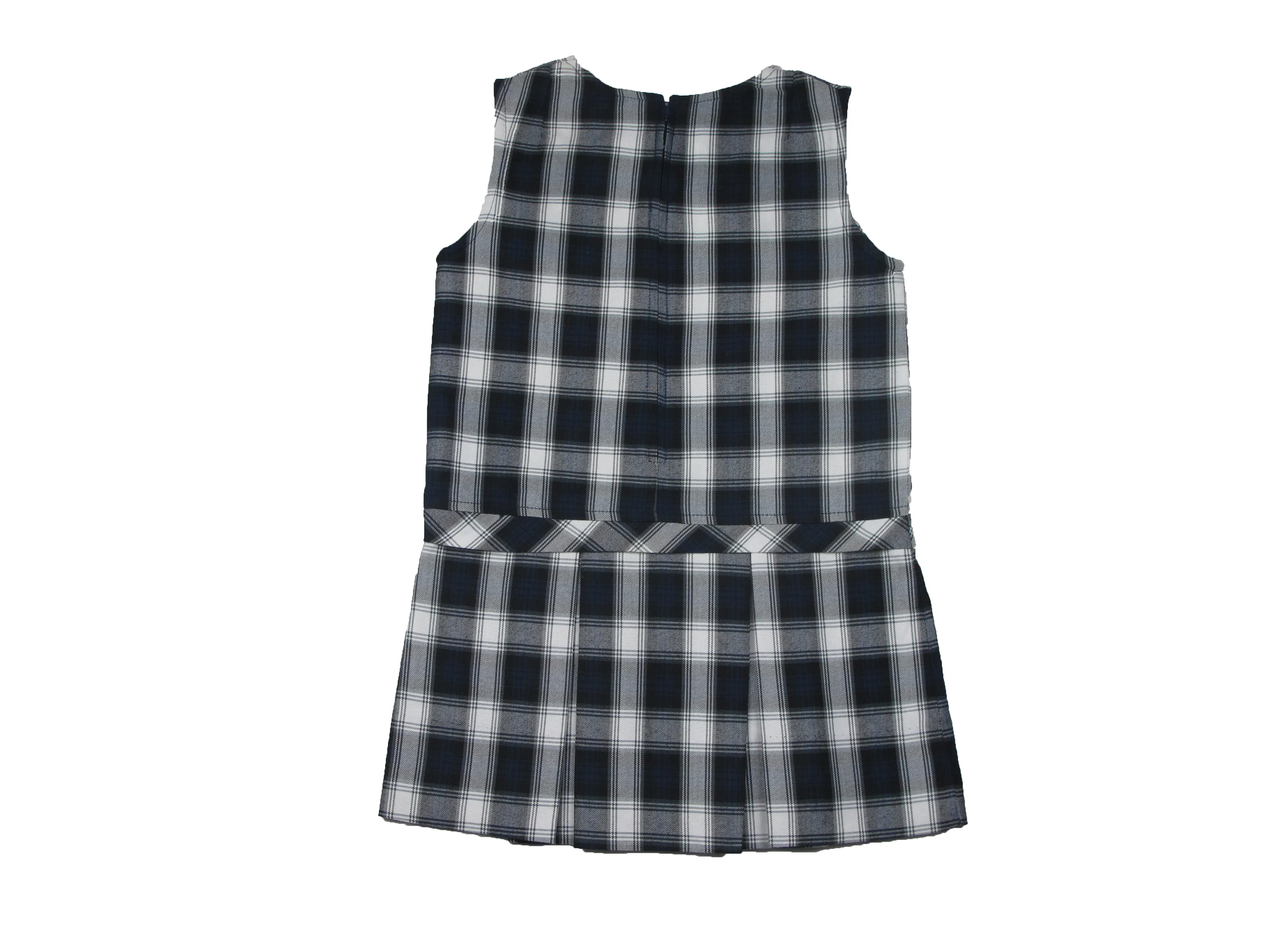 Jumper, Plaid #64 High Square Neck with Double Pleat
