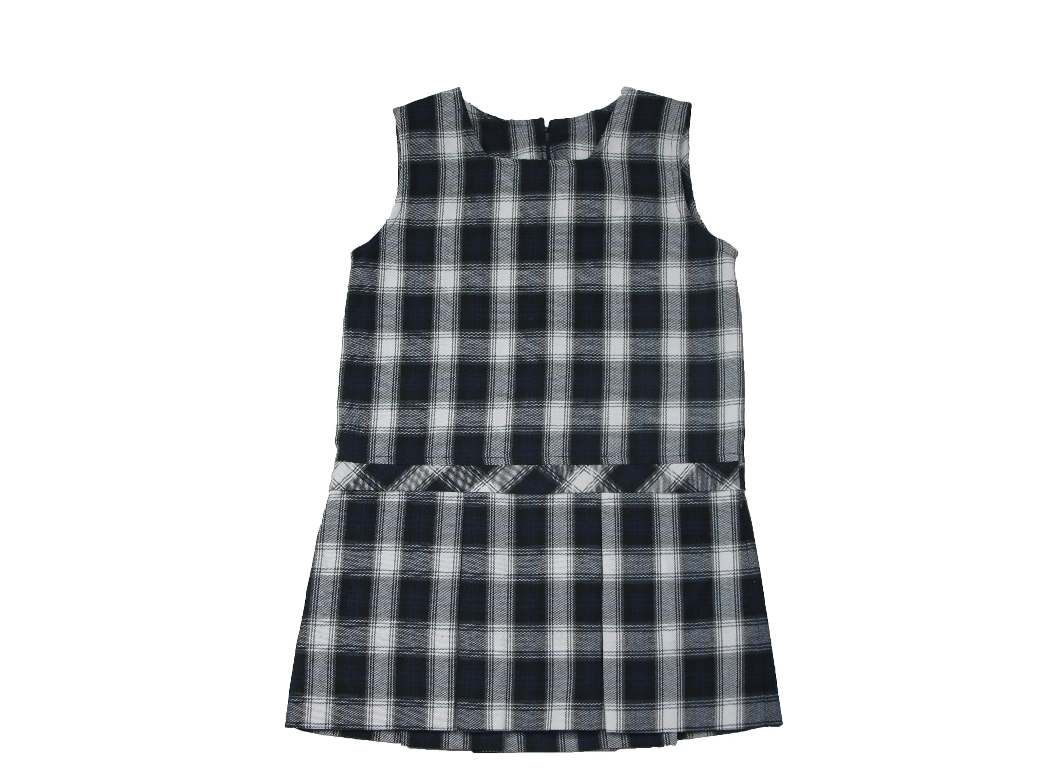 Jumper, Plaid #64 High Square Neck with Double Pleat