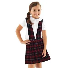 Jumper "Navy/Red" Plaid #36 V-Front Knife Pleat