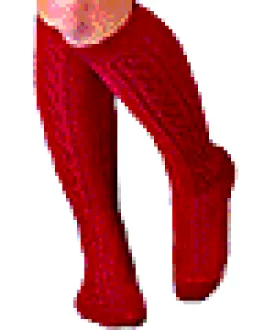 Knee Hi Socks Orlon Cable Knit