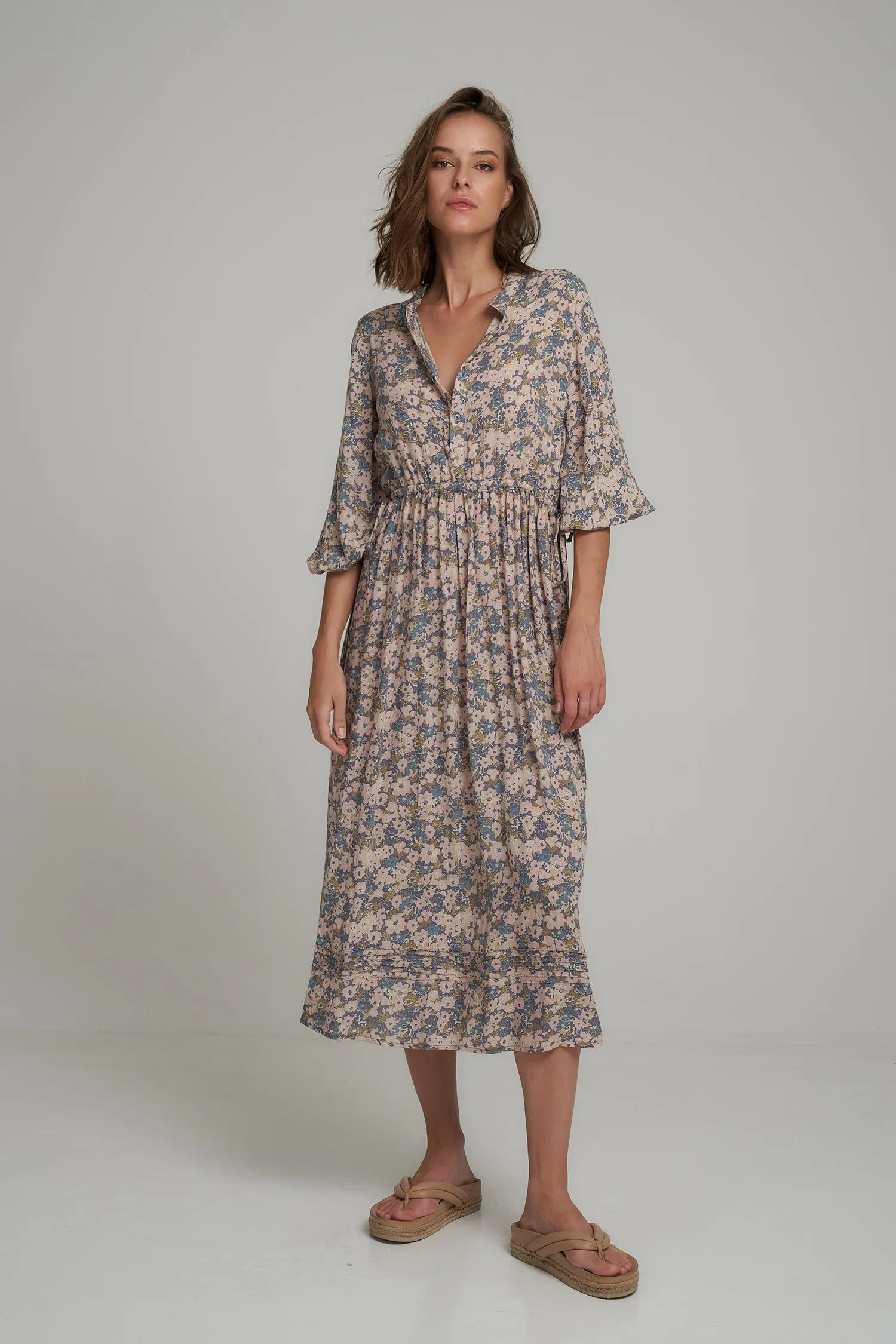 Lilya - Agatha Dress - Floral Blue