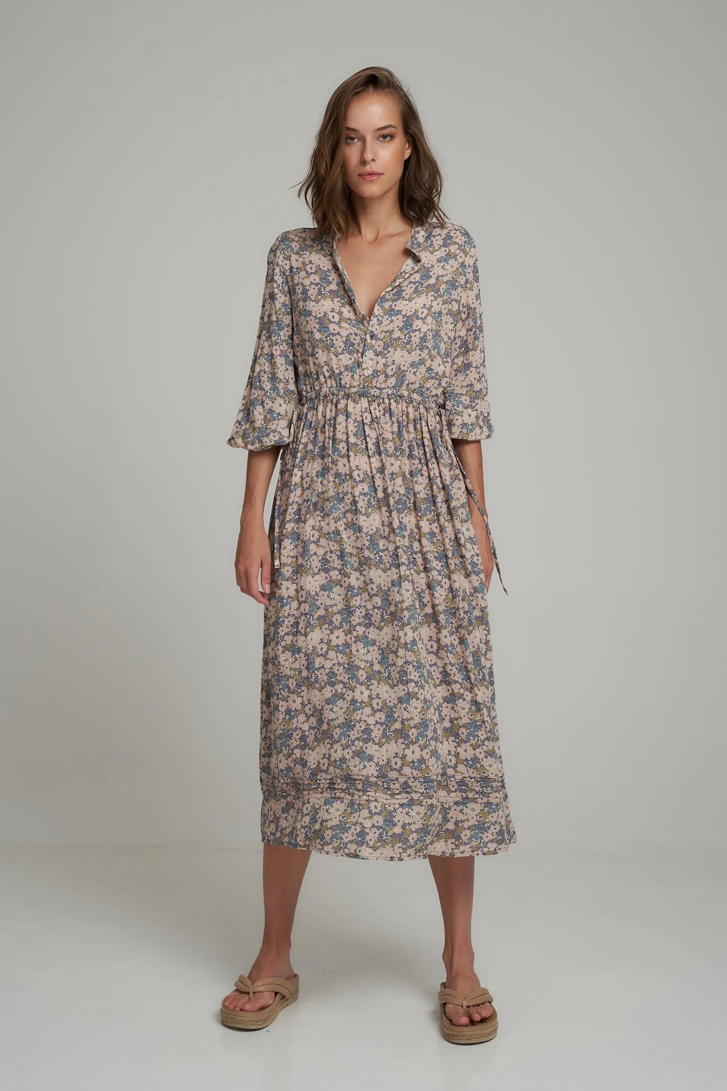 Lilya - Agatha Dress - Floral Blue