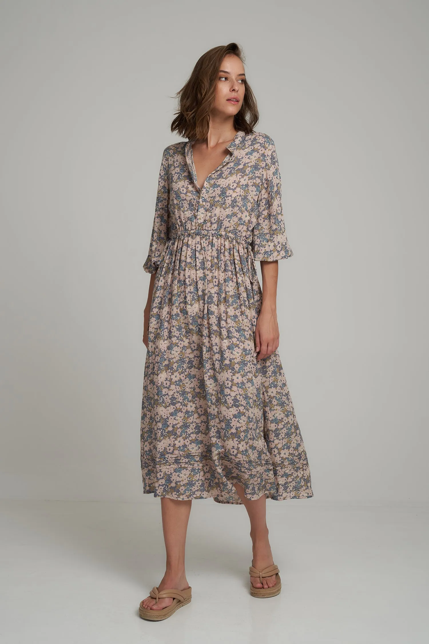 Lilya - Agatha Dress - Floral Blue