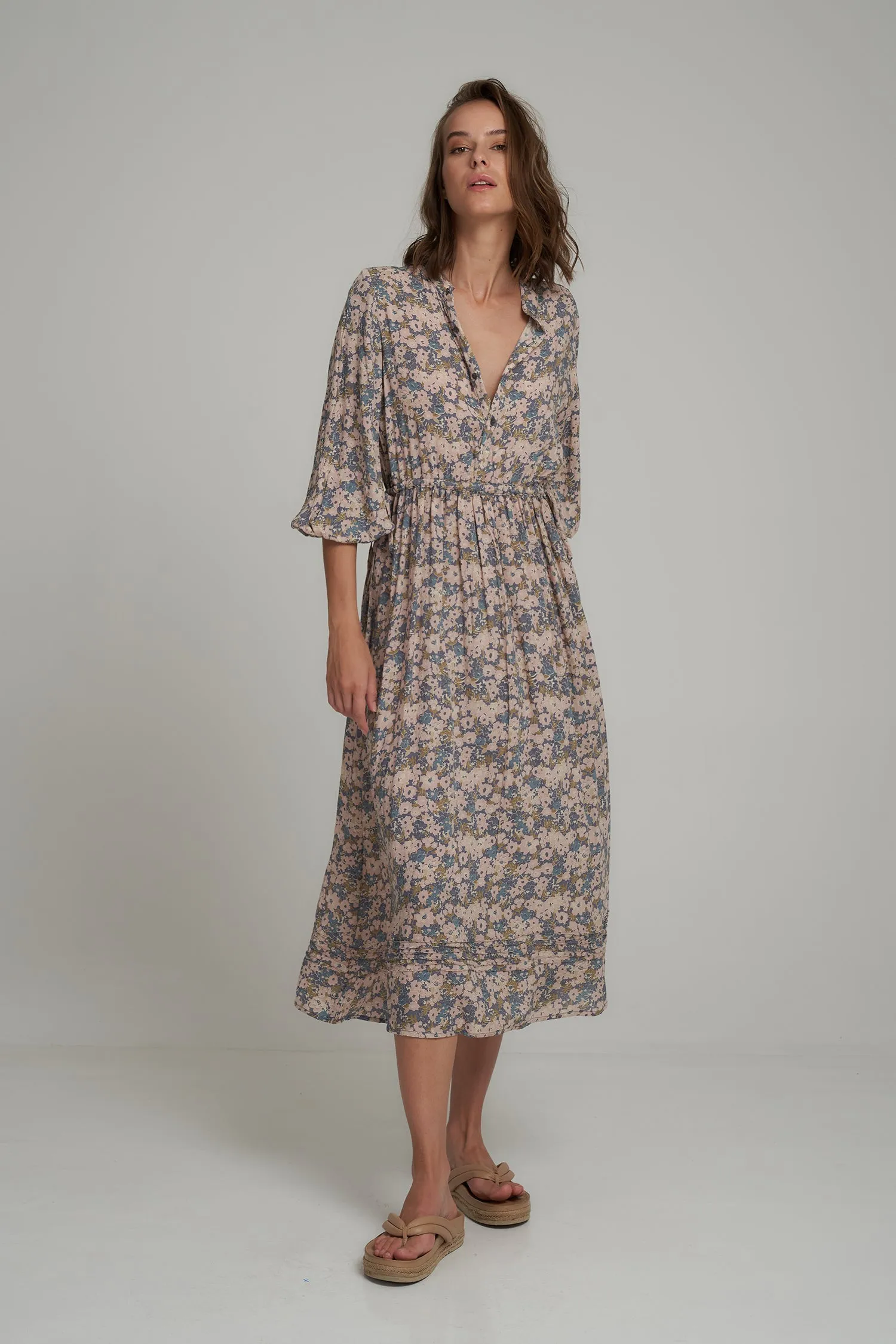 Lilya - Agatha Dress - Floral Blue