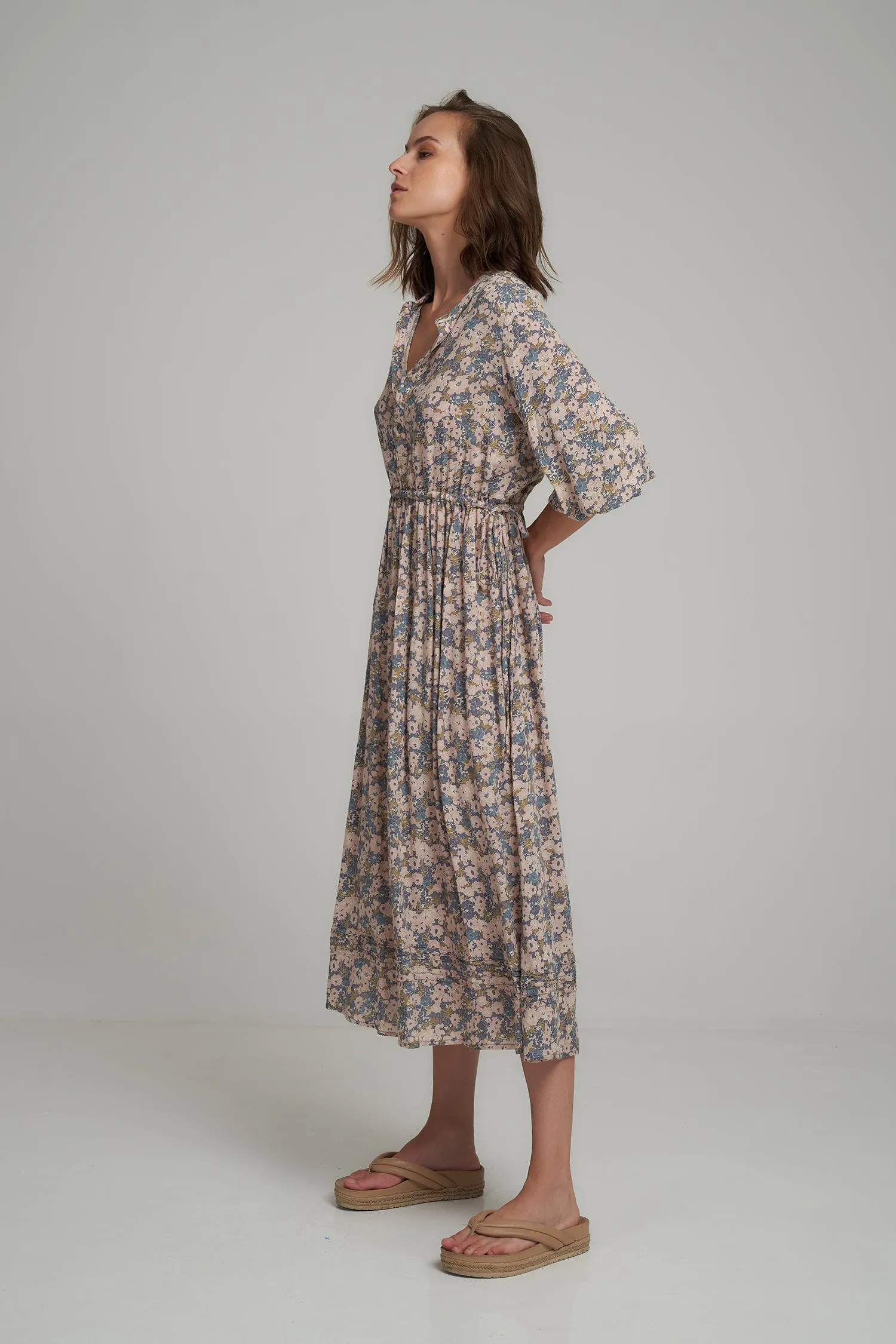 Lilya - Agatha Dress - Floral Blue
