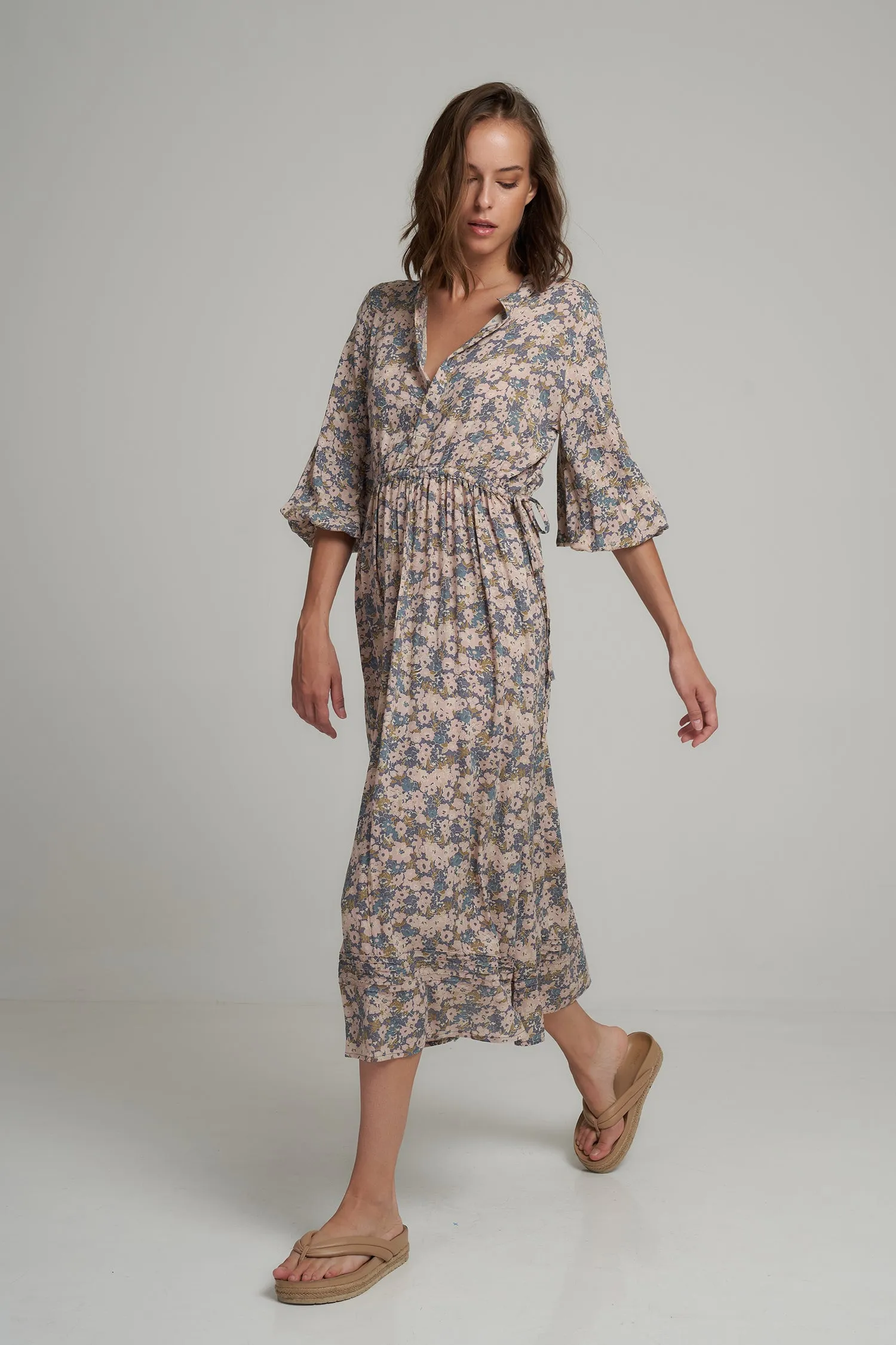 Lilya - Agatha Dress - Floral Blue