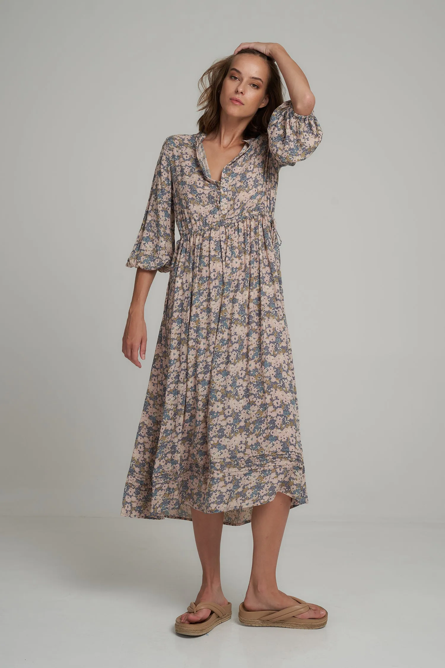 Lilya - Agatha Dress - Floral Blue