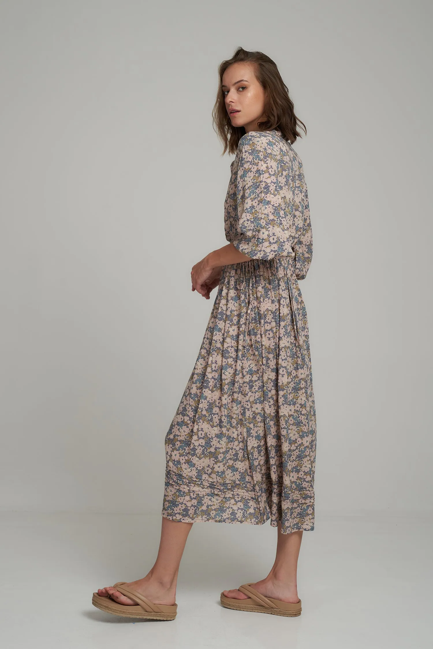 Lilya - Agatha Dress - Floral Blue