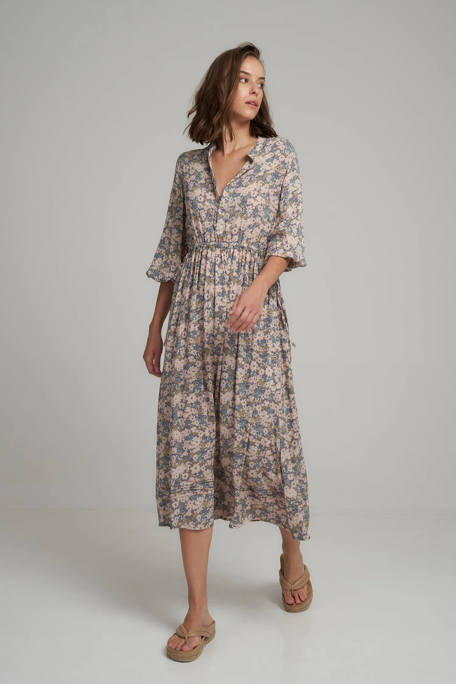 Lilya - Agatha Dress - Floral Blue