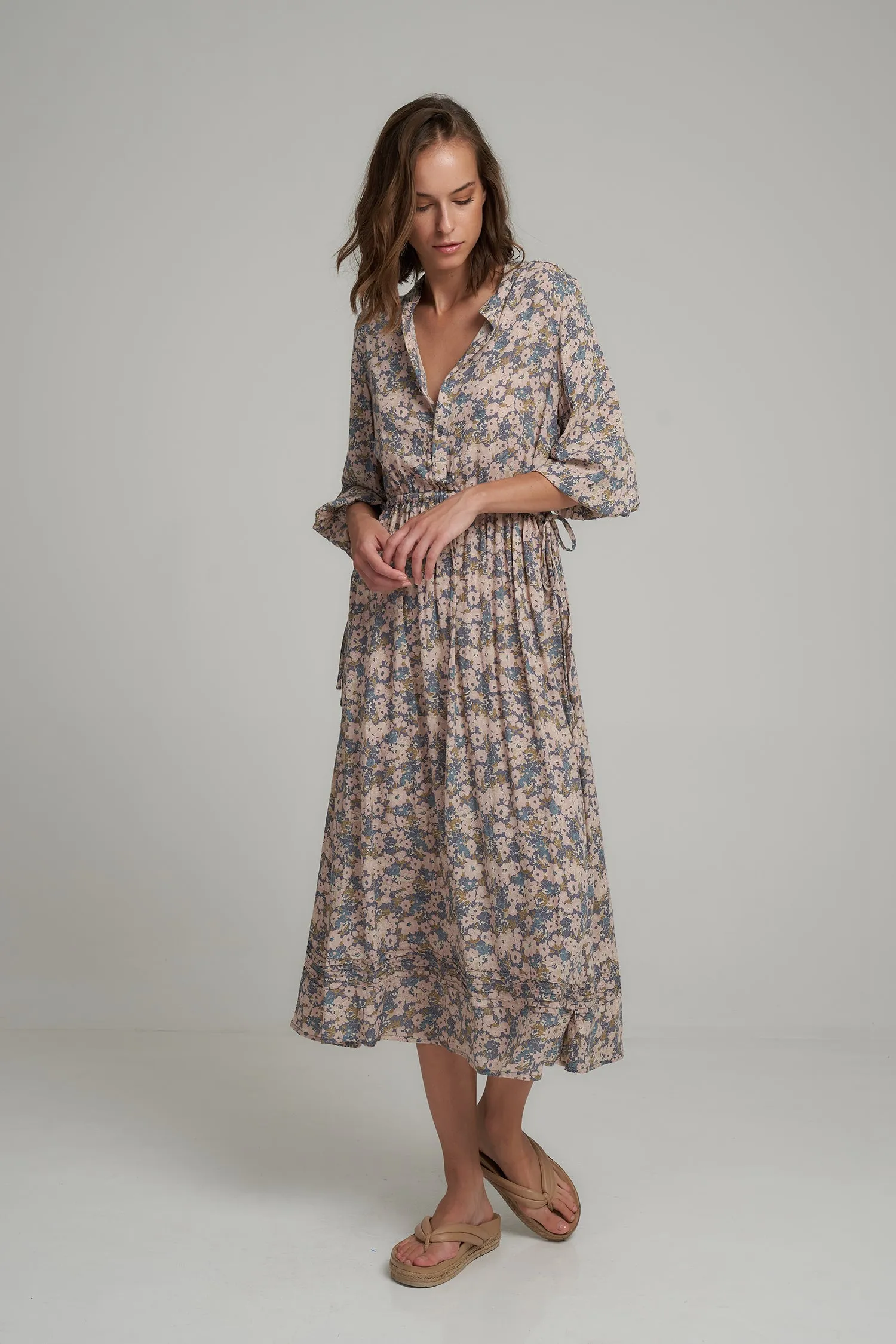 Lilya - Agatha Dress - Floral Blue