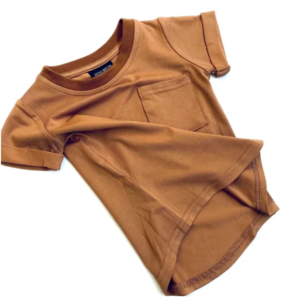 Little Bipsy - Basic Pocket Tee in Rust