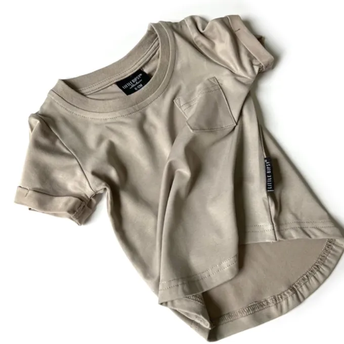 Little Bipsy - Basic Pocket Tee in Sand