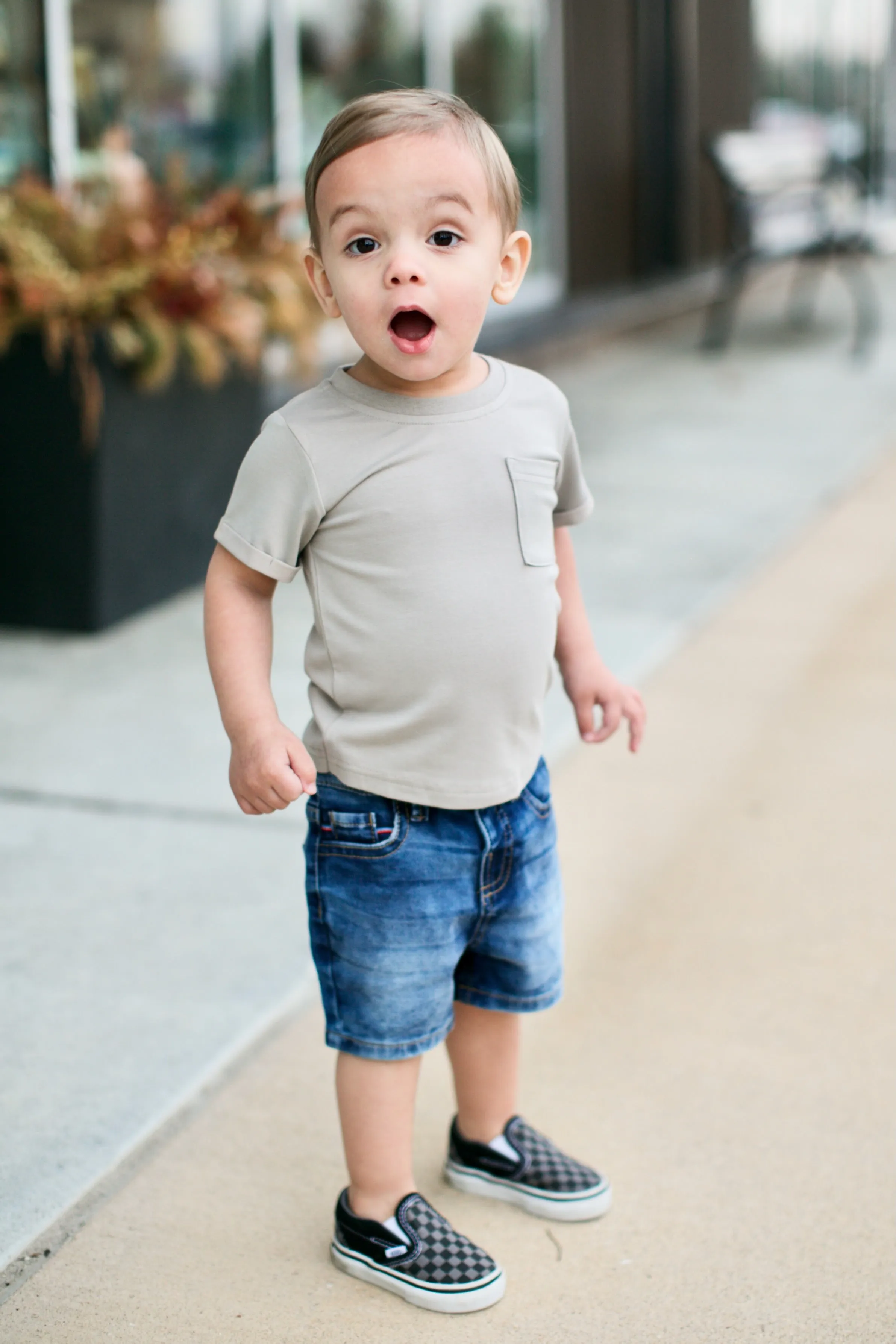 Little Bipsy - Basic Pocket Tee in Sand