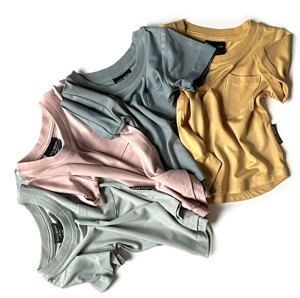 Little Bipsy - Basic Pocket Tee in Waves