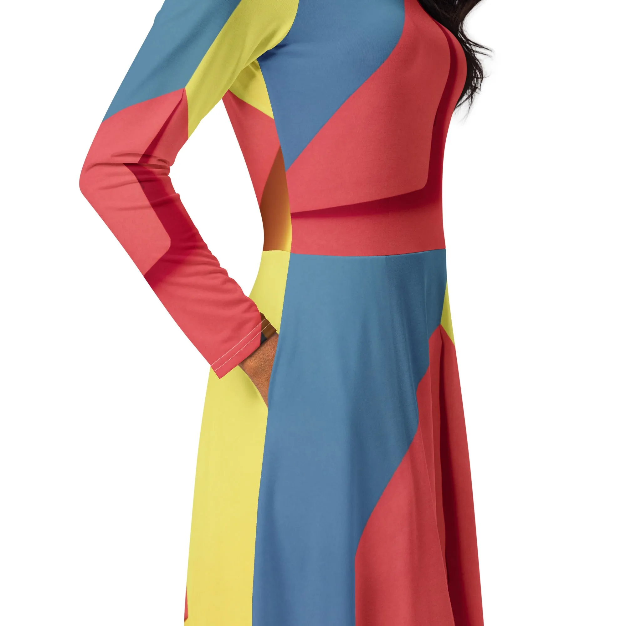 Long Sleeve Midi Dress (Glamourange Premium Long Sleeve Midi Dresses - Design 0017)