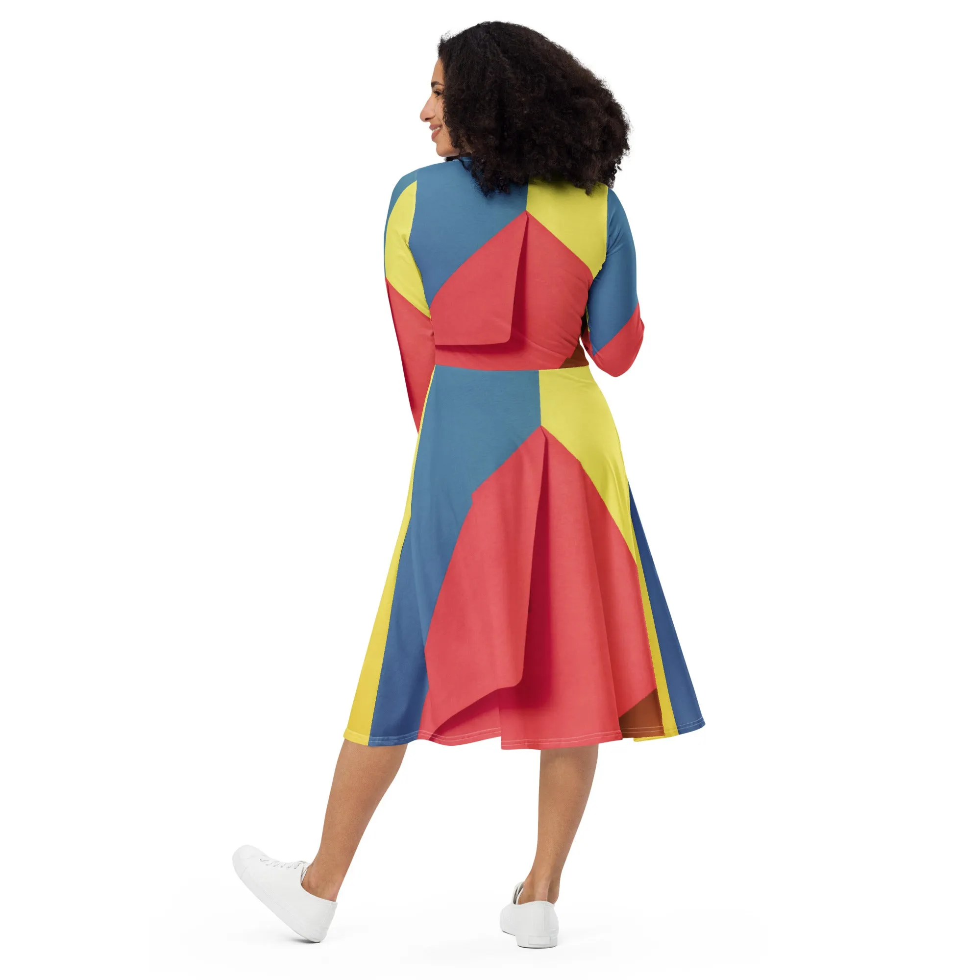 Long Sleeve Midi Dress (Glamourange Premium Long Sleeve Midi Dresses - Design 0017)