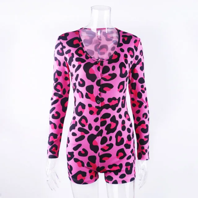 Long Sleeve Short Sleepwear Onesie Plus Size