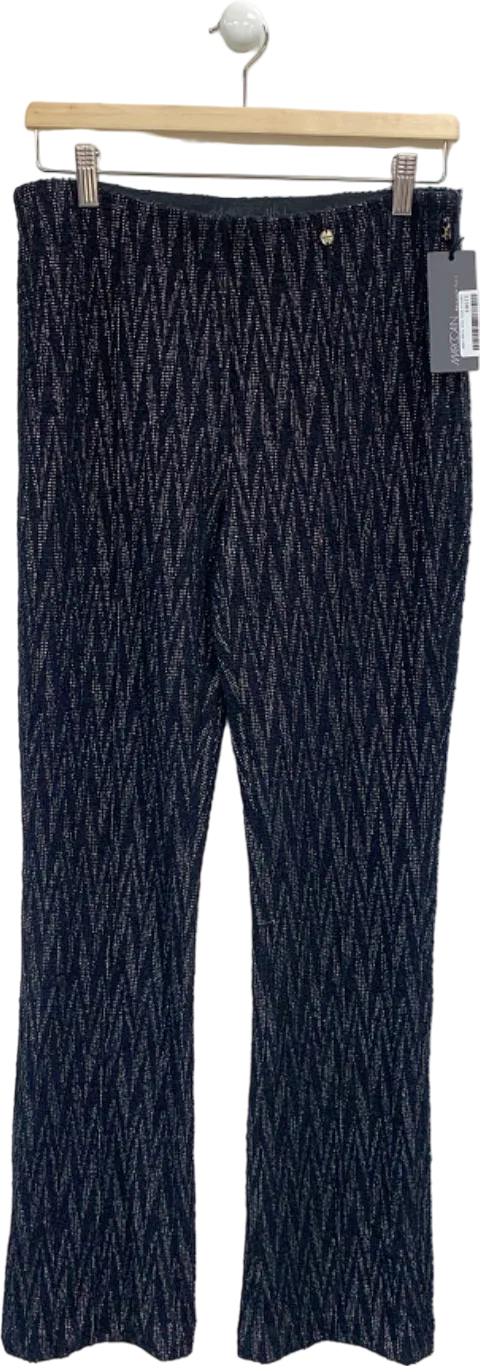 Marccain Black/White Jacquard Trousers UK 12