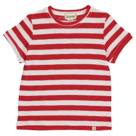 Me & Henry - Striped Slub Tee in Red/White