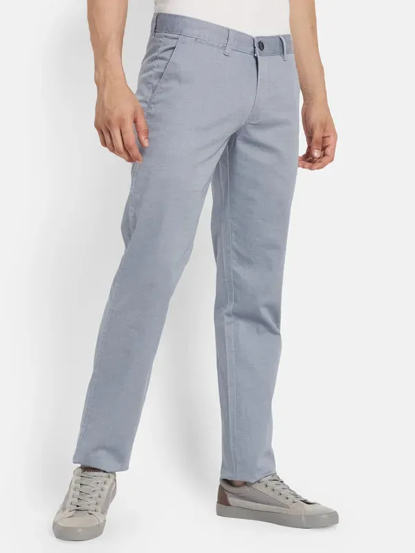 Men Blue Casual Trouser