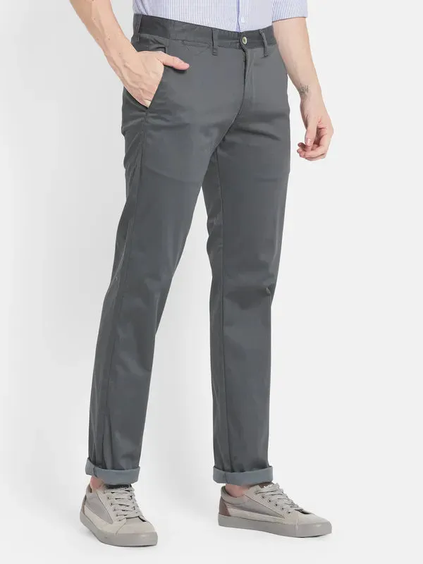 Men Grey Casual Trouser