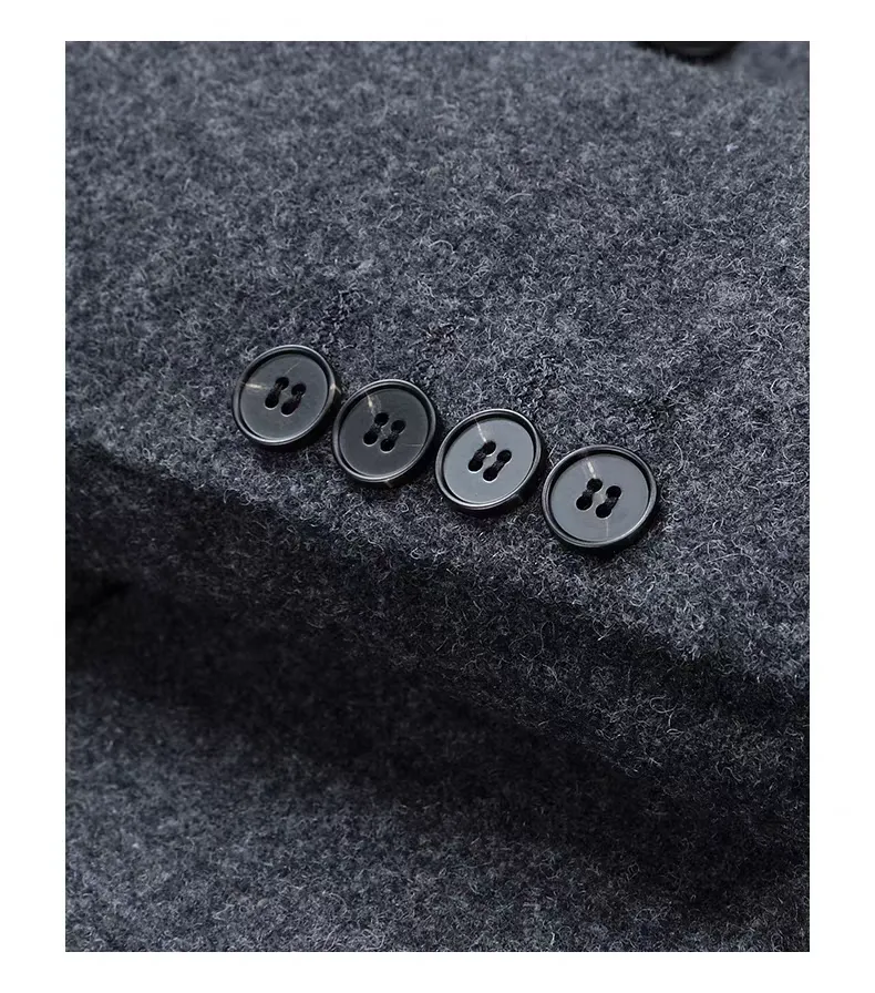 Men's Casual Tweed Notch Lapel Blazer