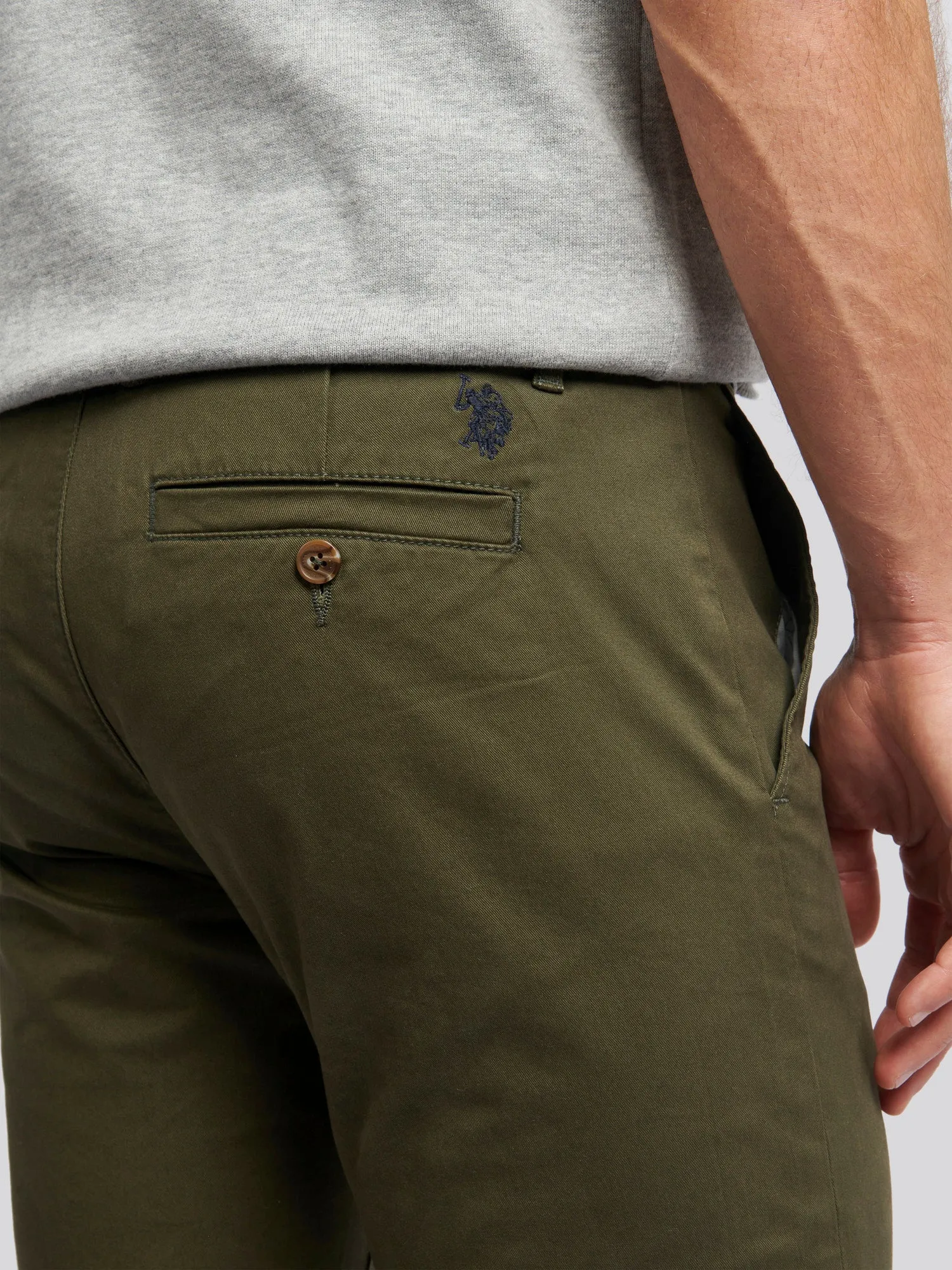 Mens Classic Chinos in Forest Night