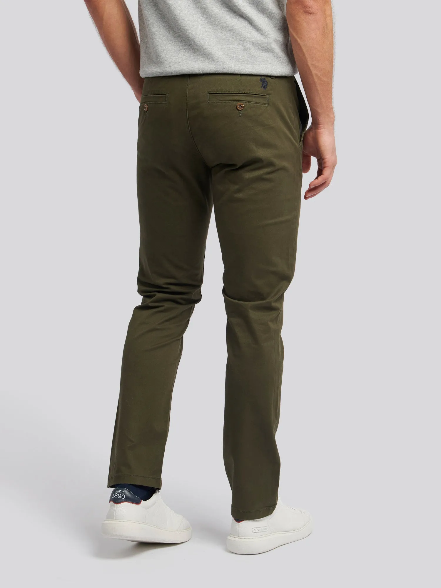 Mens Classic Chinos in Forest Night