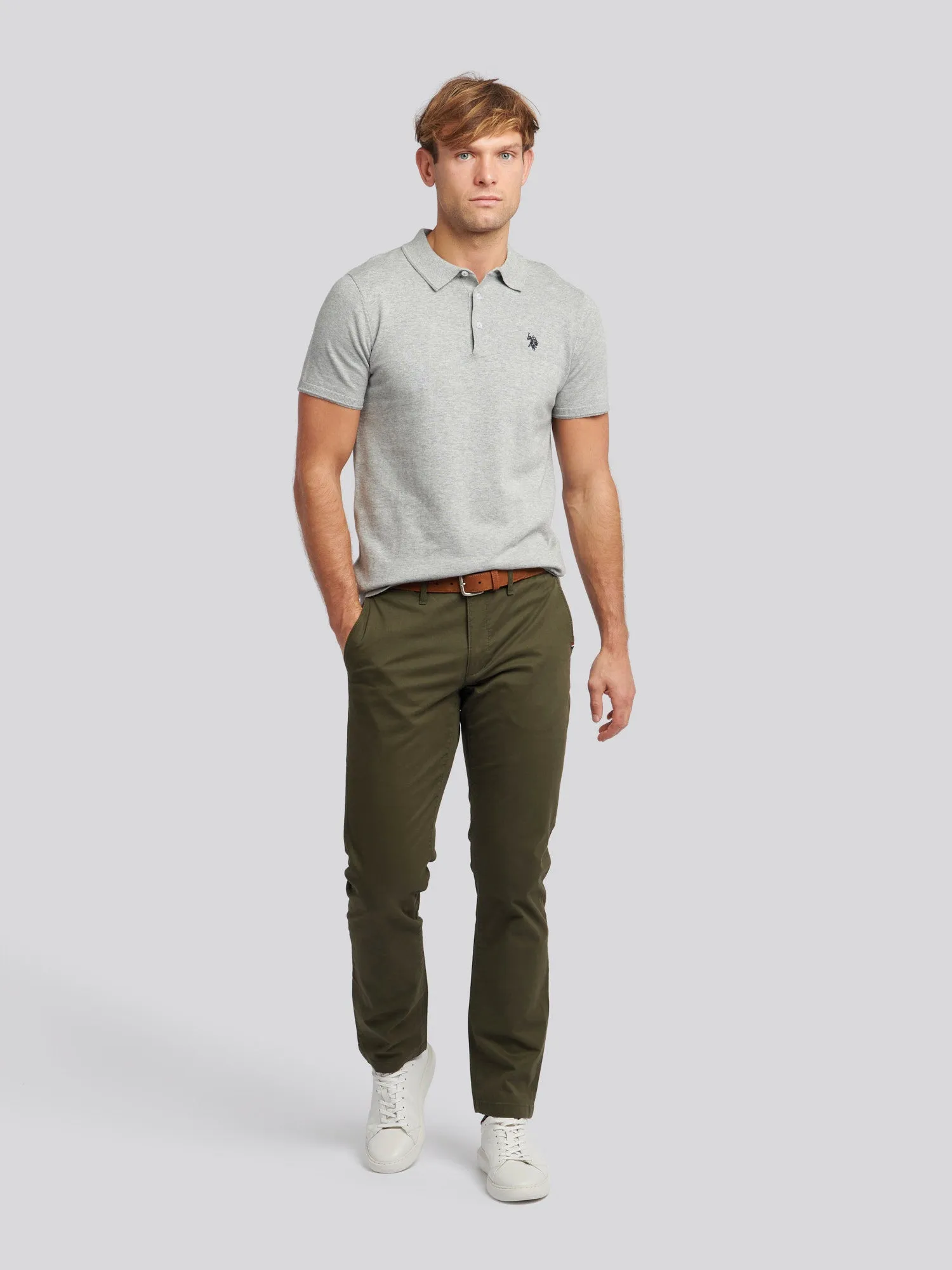 Mens Classic Chinos in Forest Night