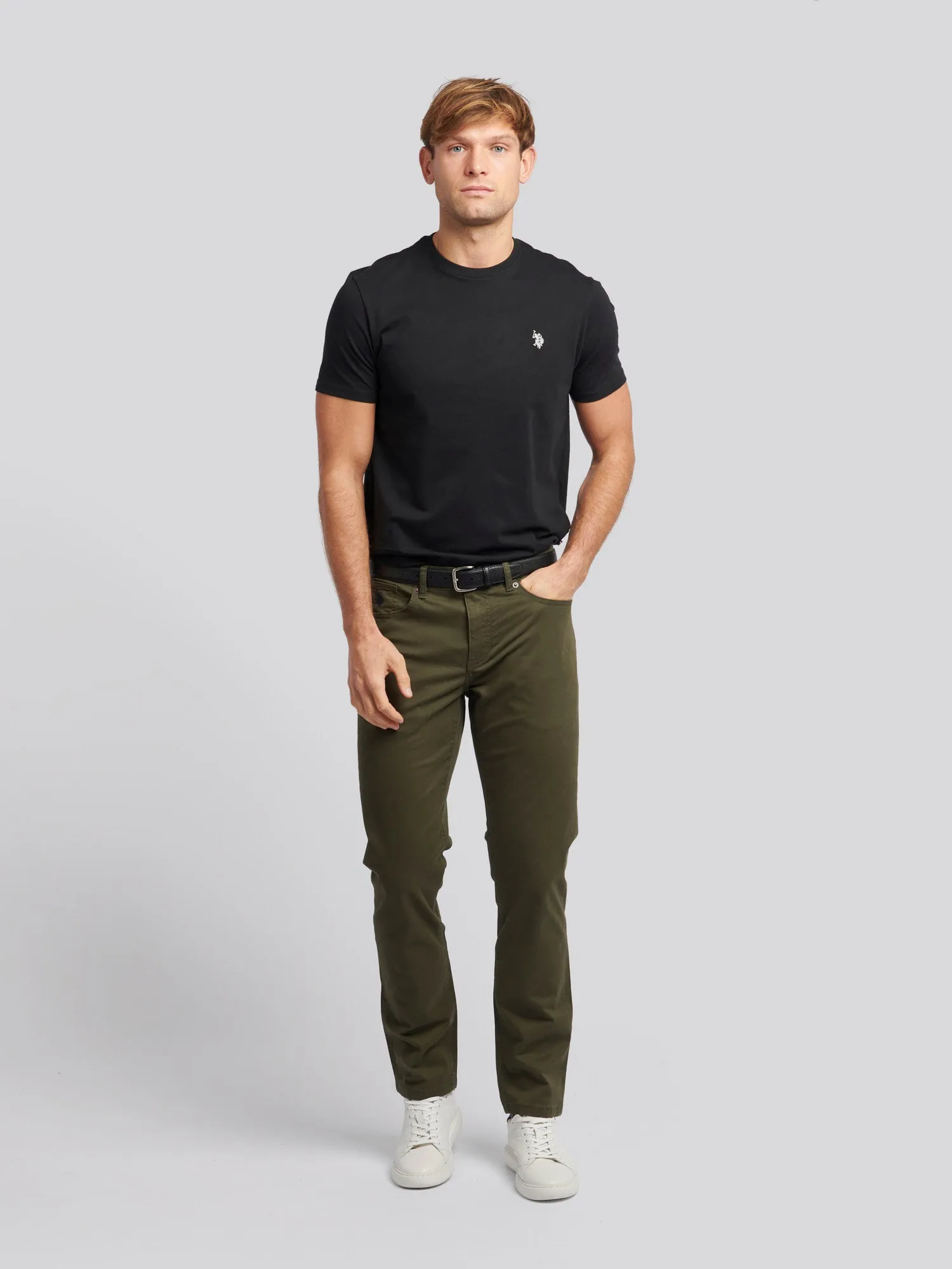 Mens Core 5 Pocket Trousers in Forest Night