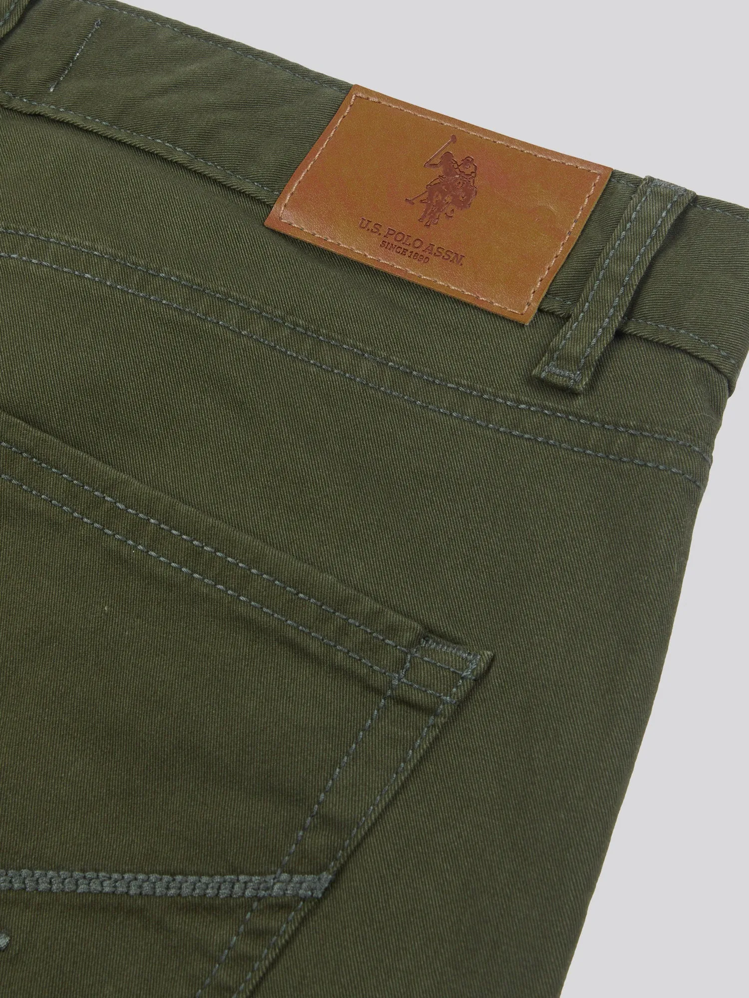 Mens Core 5 Pocket Trousers in Forest Night