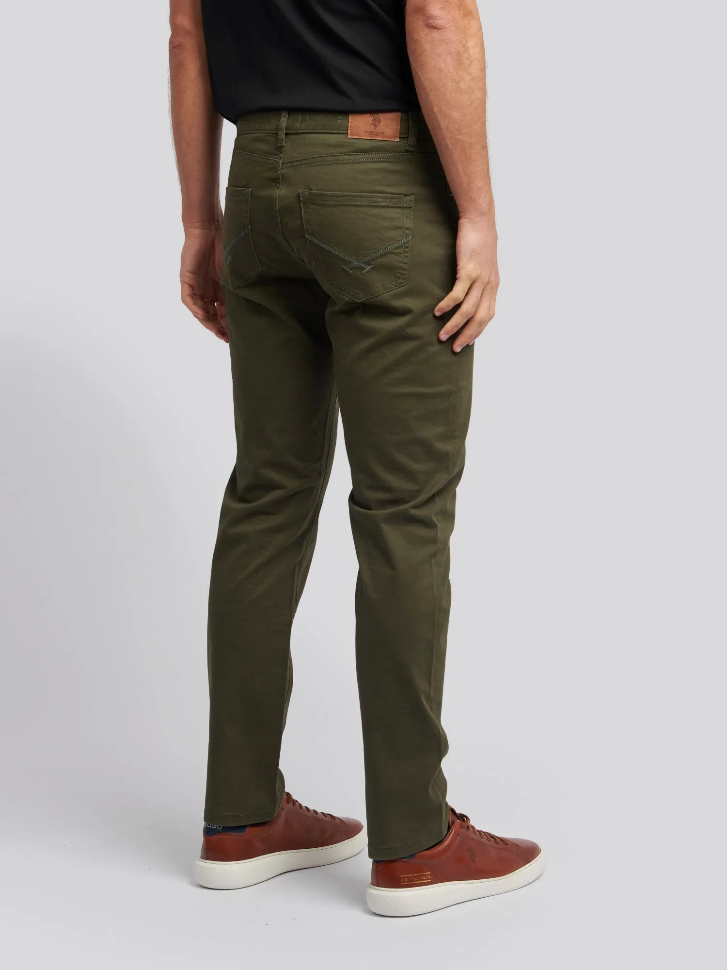 Mens Core 5 Pocket Trousers in Forest Night