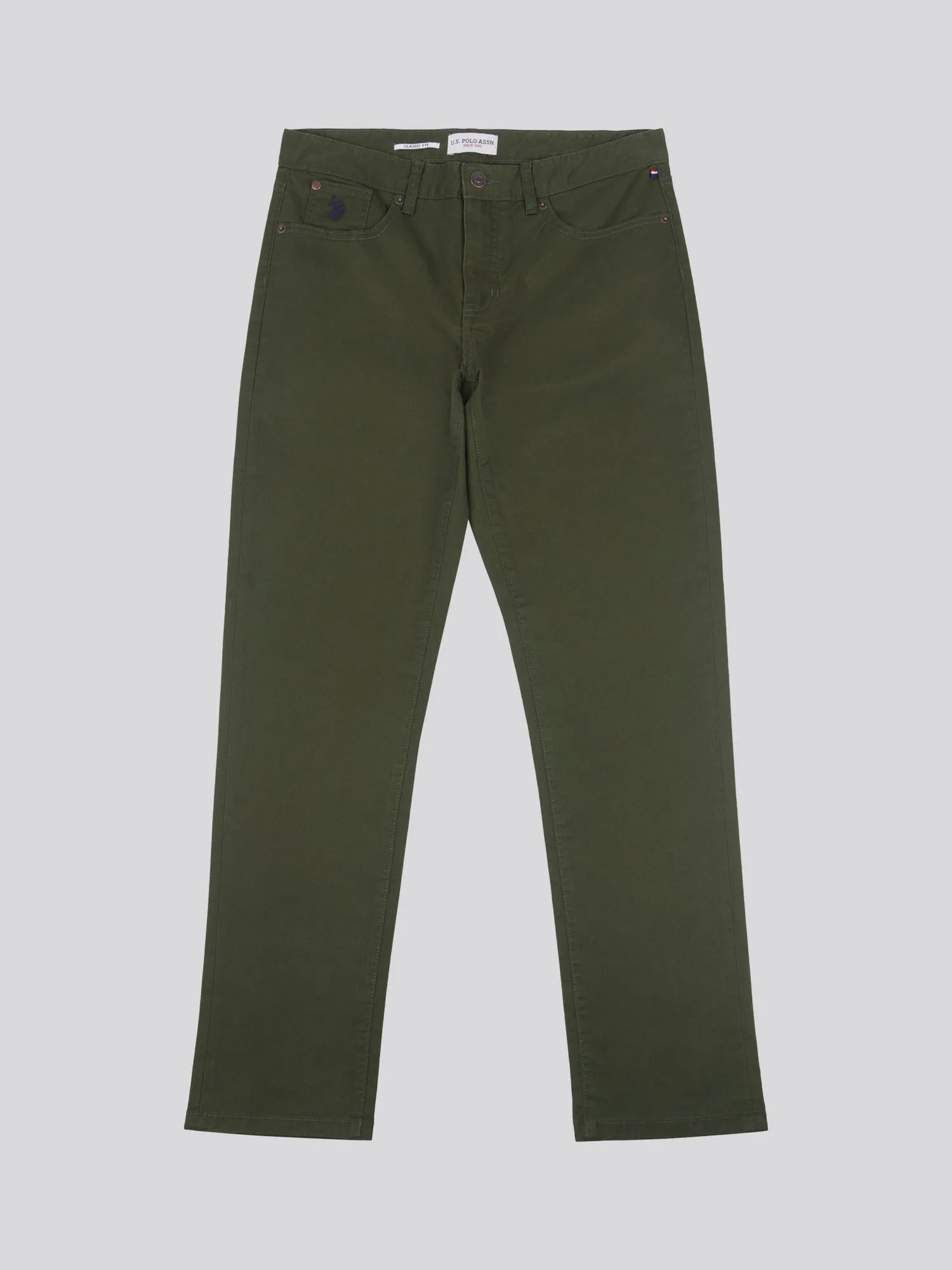 Mens Core 5 Pocket Trousers in Forest Night
