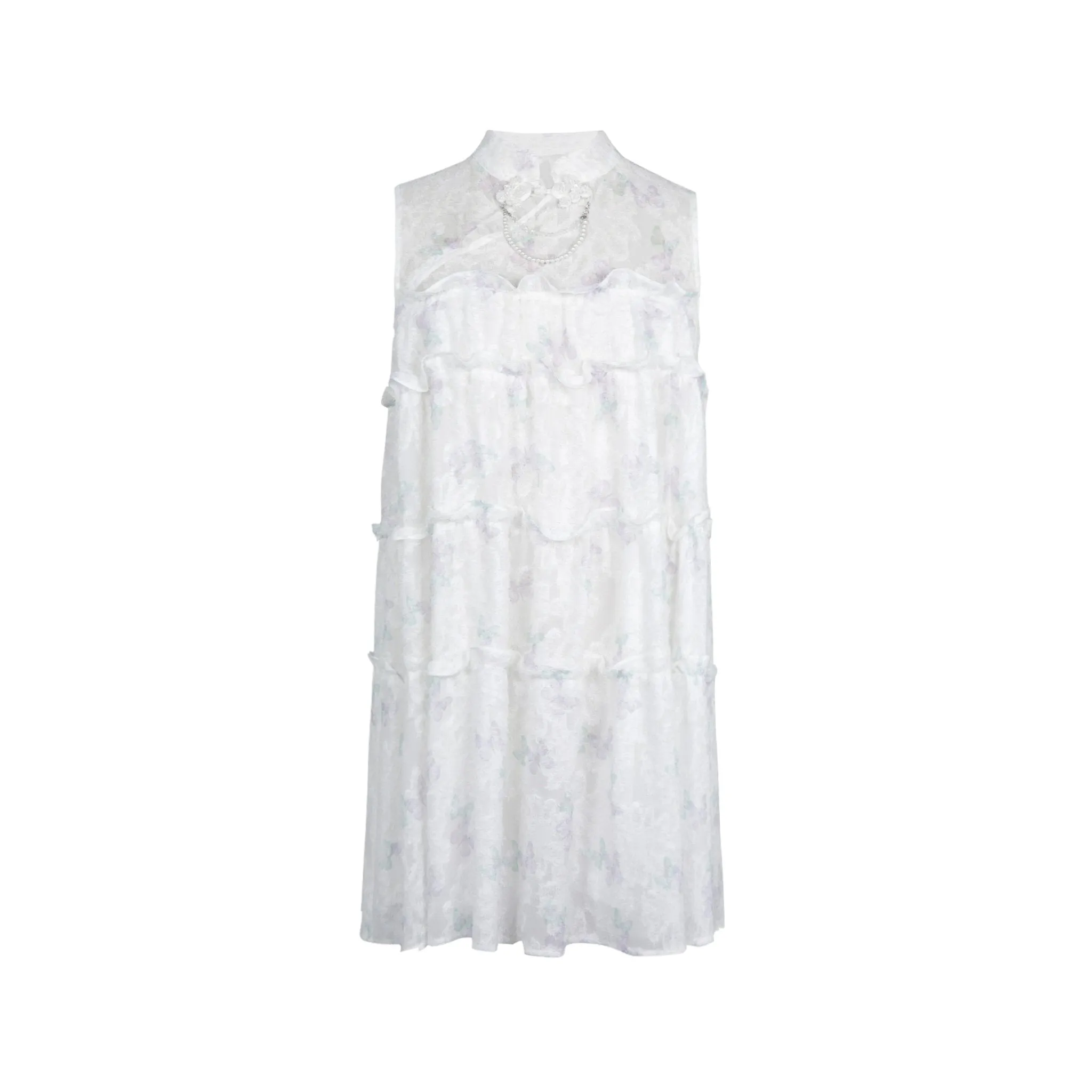 New Chinese Plate Button Butterfly Floral Doll Dresses