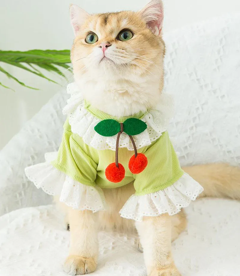 New spring and summer thin cute puppy and cat vest skirt