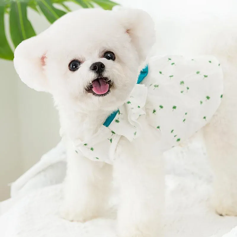 New spring and summer thin cute puppy and cat vest skirt